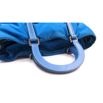 Prada Shopping Tela Vela Azzurra