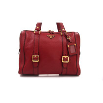 Prada Shopping Pelle Martellata Rossa
