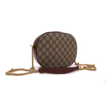 Gucci Crossbody Chain Bag GG Supreme Marrone