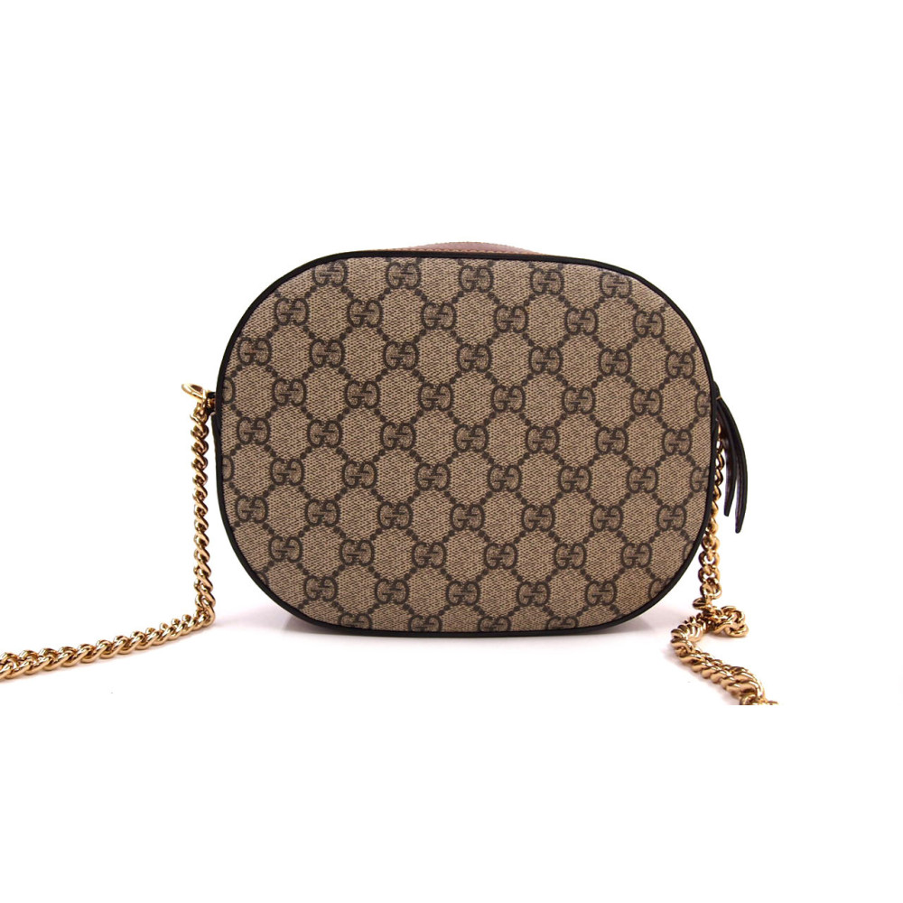 Gucci Crossbody Chain Bag GG Supreme Marrone