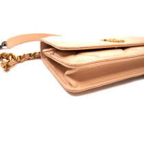 Chanel 19 Wallet On Chain Pelle Beige Chiaro