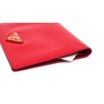 Prada Portafoglio Pelle Saffiano Rosso