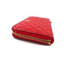 Prada Portafoglio Zippy Pelle Saffiano Rossa