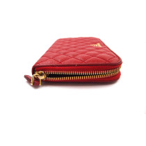 Prada Portafoglio Zippy Pelle Saffiano Rossa
