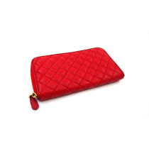 Prada Portafoglio Zippy Pelle Saffiano Rossa
