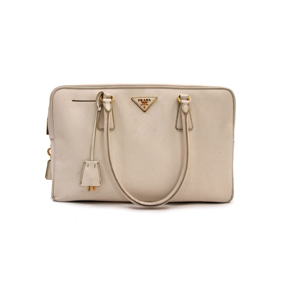 Prada Shopping Pelle Saffiano Bianca