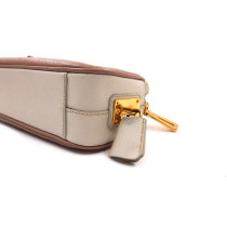 Prada Pochette Pelle Saffiano Bianca e Rosa