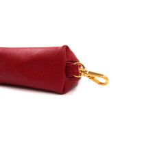 Prada Portafoglio Portamonete Pelle Saffiano Rossa