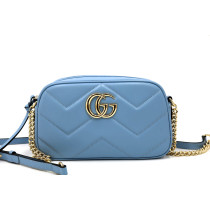 Gucci Marmont Camera Bag Pelle Azzurra