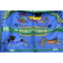 Hermes Foulard Les Voitures Nouvelles Seta Blu