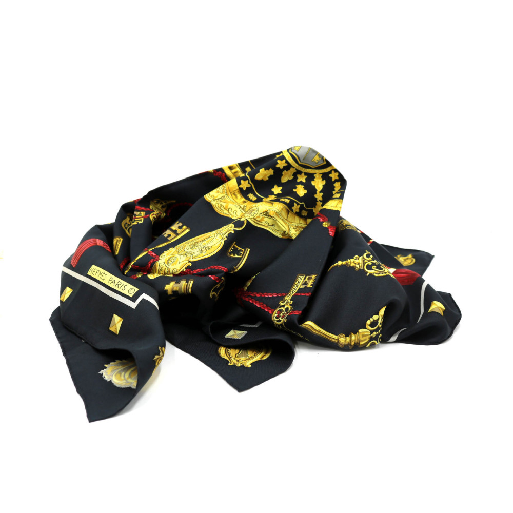 Hermes Foulard Les Clefs Seta Nera