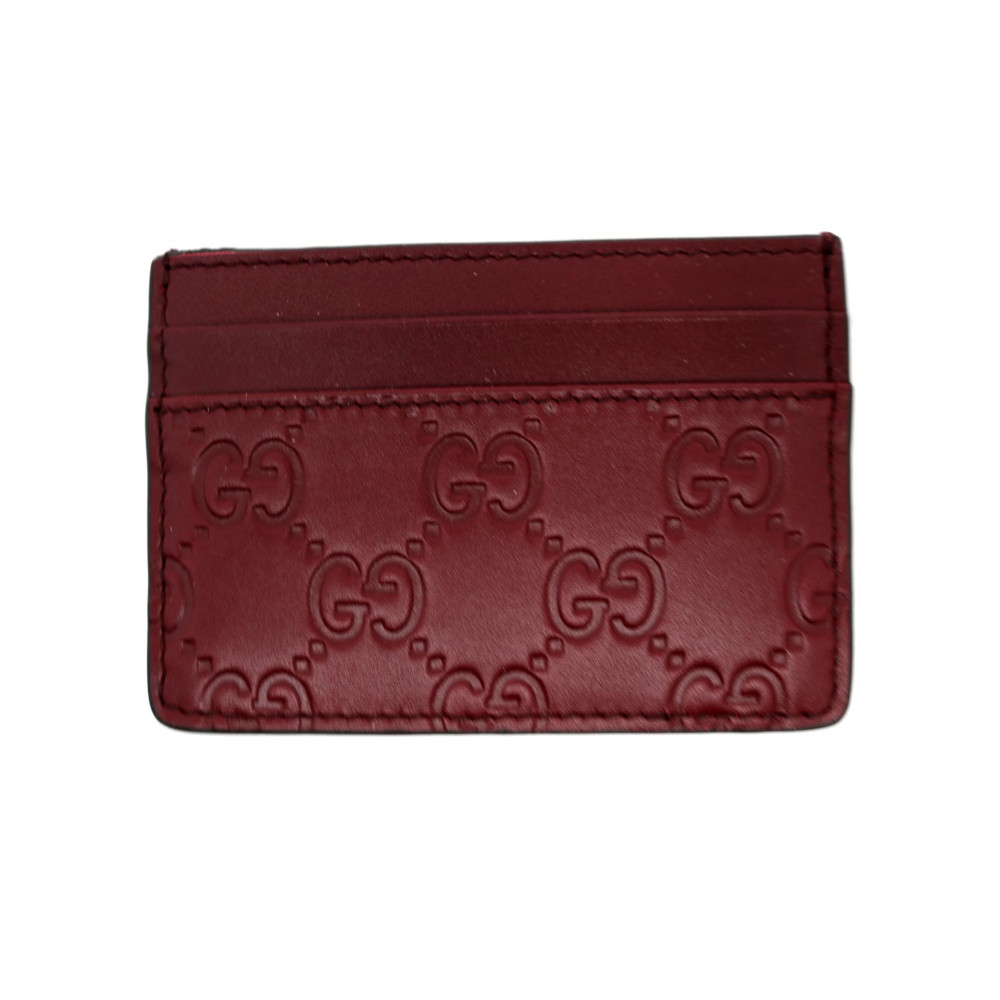 Gucci Portacarte Pelle Bordeaux