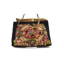 Fendi Peekaboo Tessuto Verde Scuro