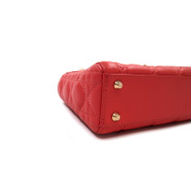 디올 레이디 미니 핑크 가죽