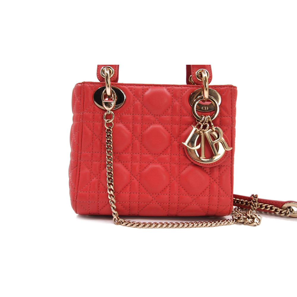 Dior Lady Mini Rosa Leder