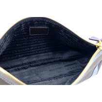 Prada Pochette Tela Marrone