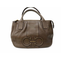 Ferragamo Tote Bag Pelle Cachi Marrone