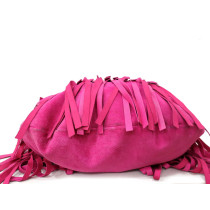 Saint Laurent Shopping Pelle Scamosciata Fucsia