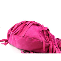 Saint Laurent Shopping Pelle Scamosciata Fucsia