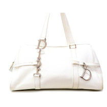 Dior Bowling Boston Vintage Pelle Bianca