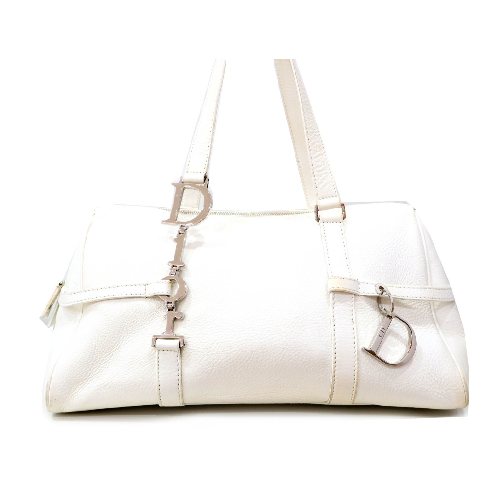 Dior Bowling Boston Vintage Pelle Bianca