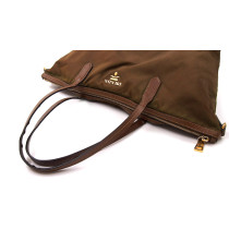 Prada Shopping Tela Vela Marrone