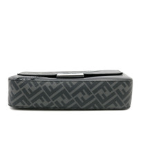 Fendi Baguette Tela e Pelle Grigia e Nera