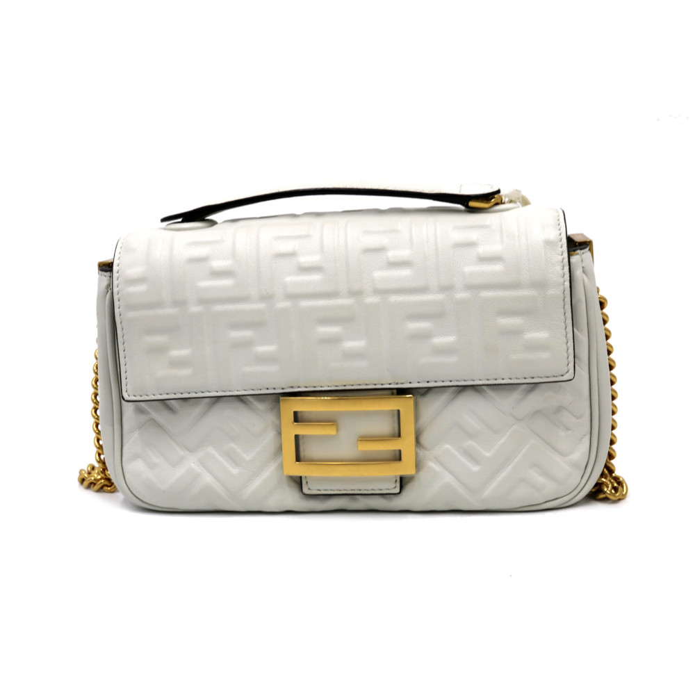 Fendi Baguette Pelle Bianca