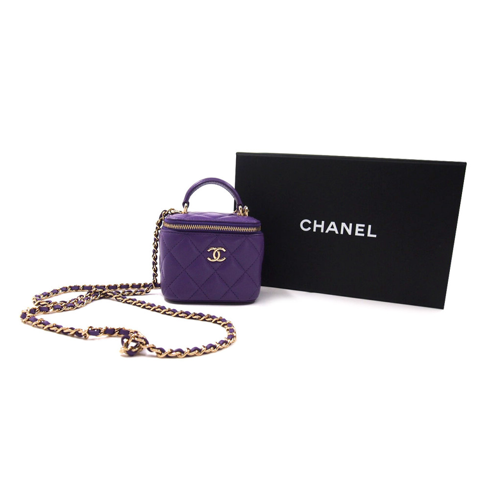 Chanel Vanity Mini Pelle d'Agnello Viola