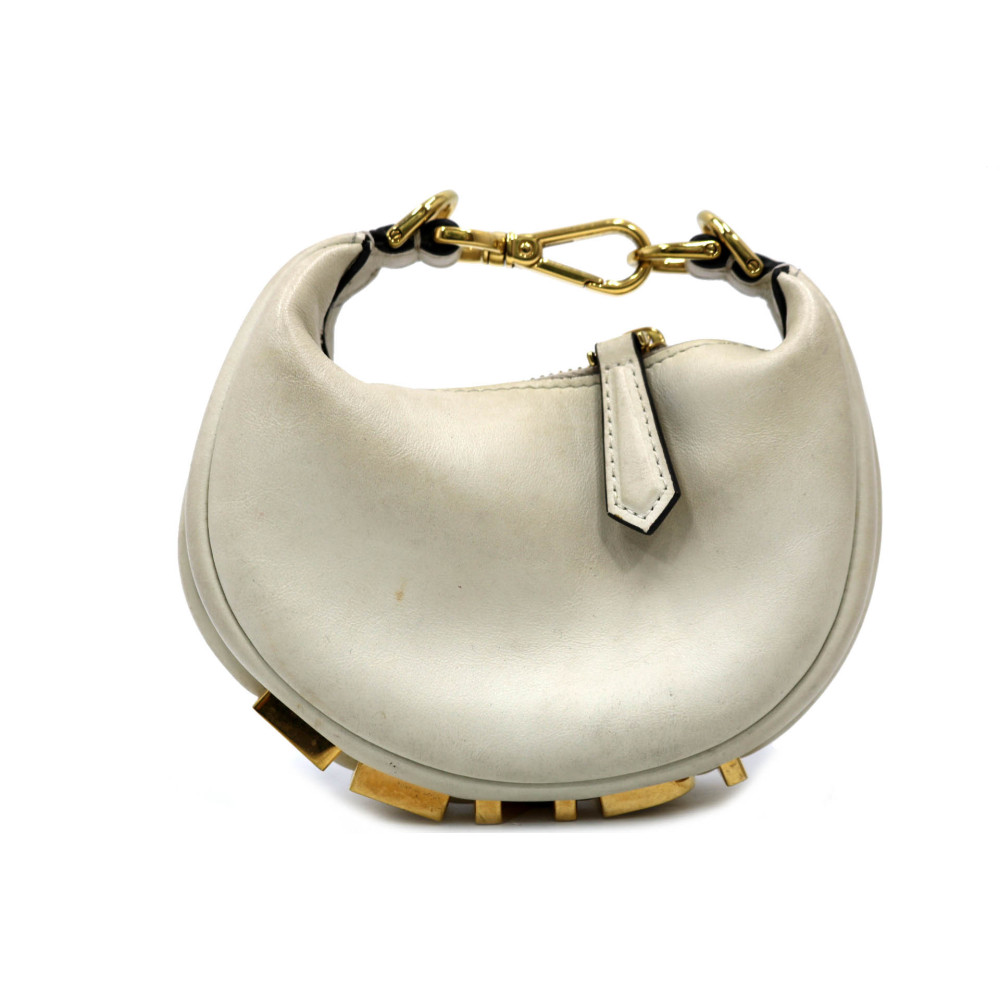 Fendi Pochette Mini Pelle Crema