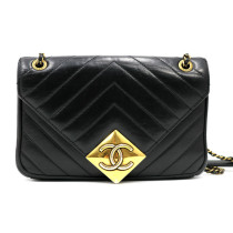 Chanel Tracolla Pelle Nera