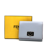 Fendi Portacarte Peekaboo Pelle Grigia