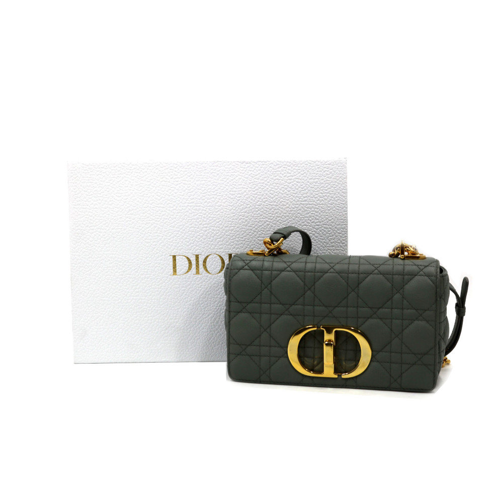 Dior Caro Piccola Pelle Grigia