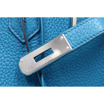 Hermes Birkin 35 Pelle Blu Pavone