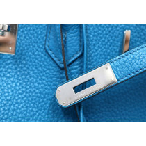 Hermes Birkin 35 Pelle Blu Pavone