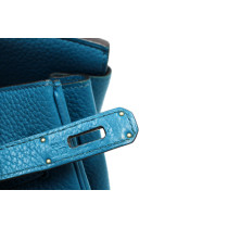 Hermes Birkin 35 Pelle Blu Pavone