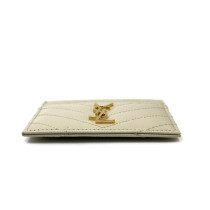 Saint Laurent Portacarte Pelle Bianca