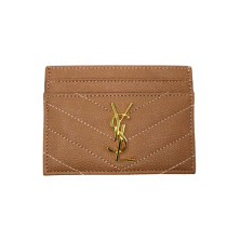 Saint Laurent Portacarte Pelle Rosa Cipria