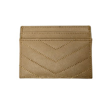 Saint Laurent Portacarte Pelle Tortora Chiaro