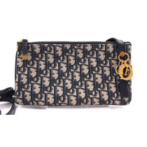 Dior Tracolla Tela Jacquard Oblique Blu