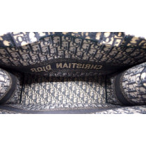 Dior Book Tote Tela Oblique Blu