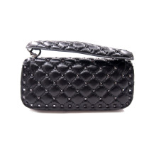 Valentino Spike Mini Schwarzes Leder