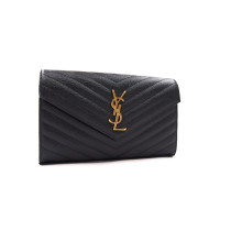 Saint Laurent Cassandre Klassische Schwarzes Leder