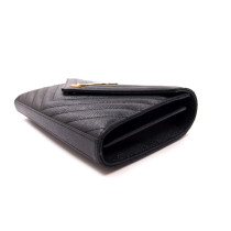 Saint Laurent Cassandre Classic Black Leather