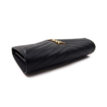 Saint Laurent Cassandre Klassische Schwarzes Leder