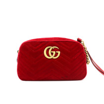 Gucci Marmont Camera Bag Velluto Rosso
