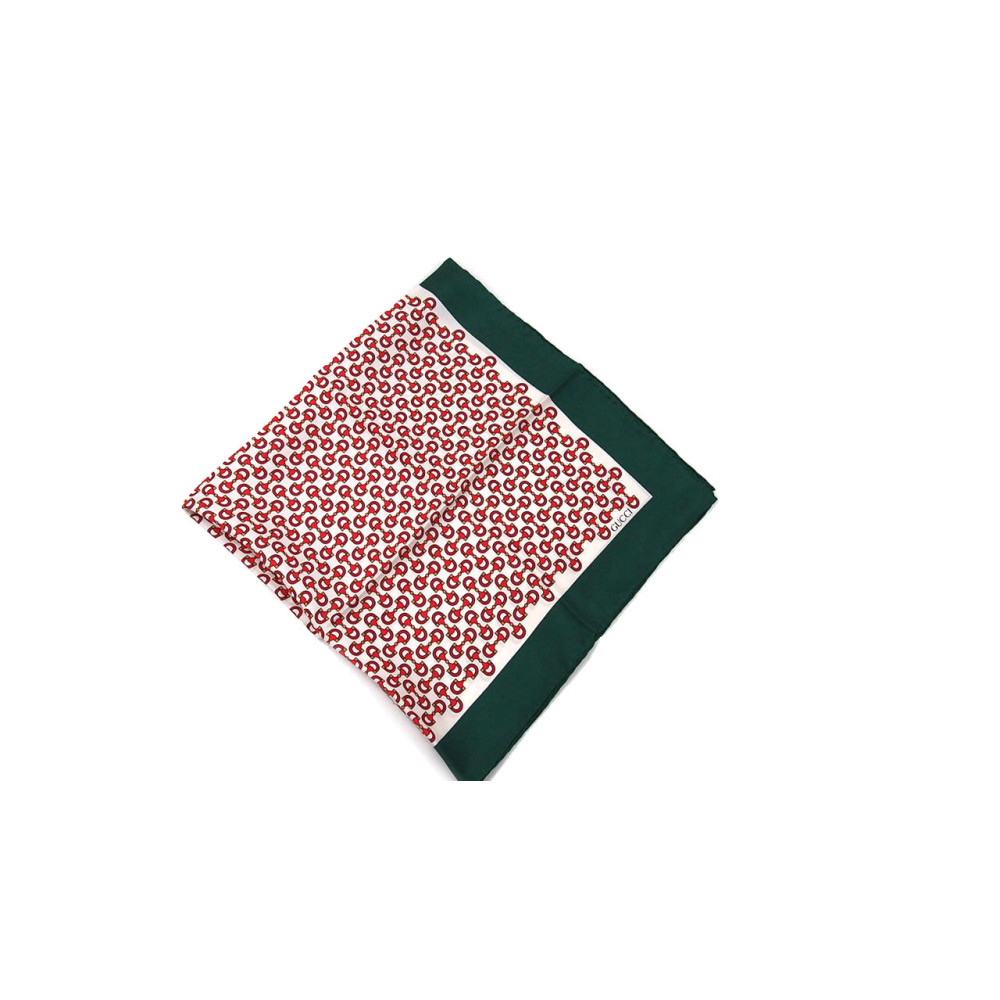 Gucci Foulard Seta Verde e Rossa