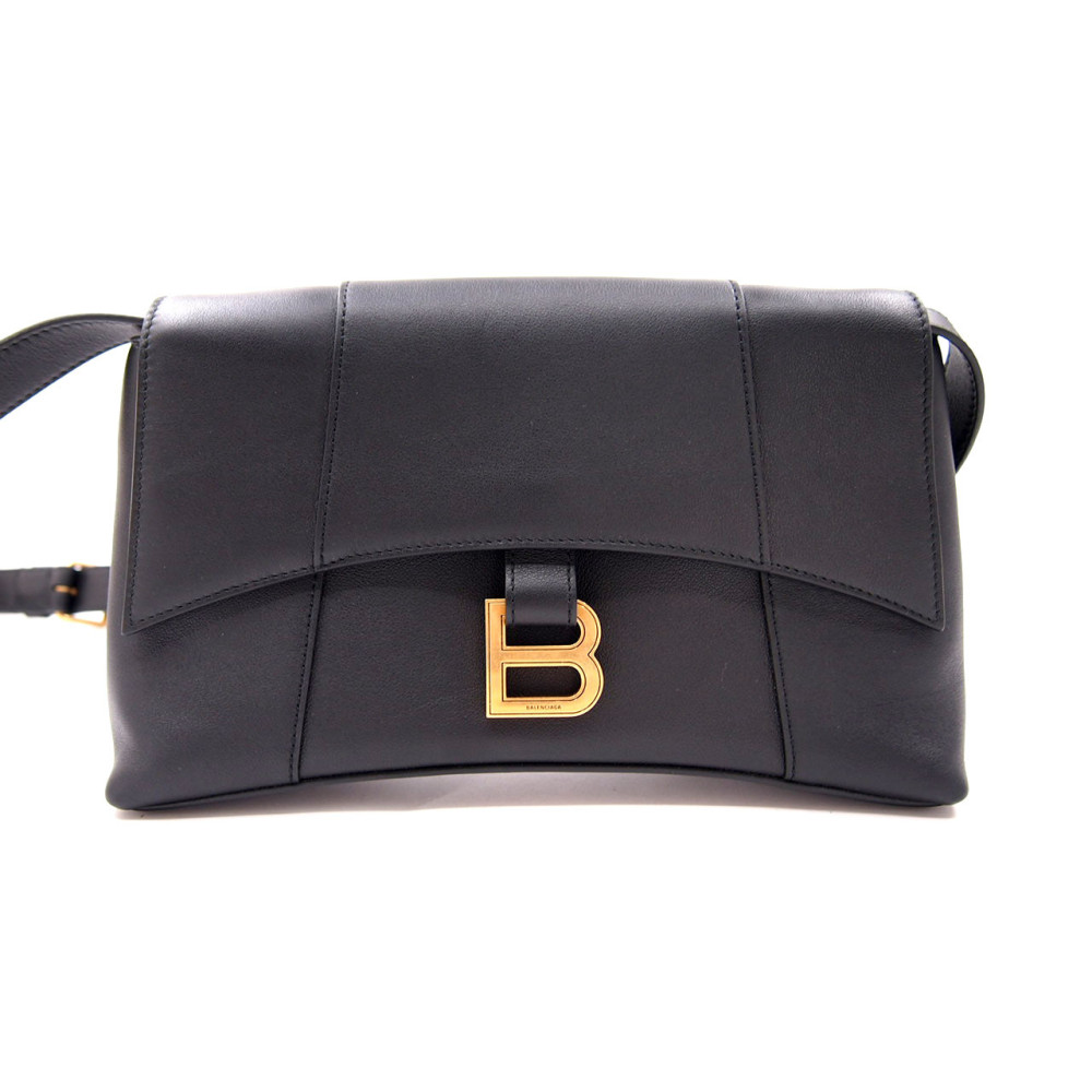 Balenciaga Downtown Shoulder Bag XS Pelle Nera