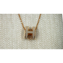 Hermes Collana Pop H Metallo Marron Glacè