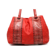 Bottega Veneta Shopping Pelle e Lizard Rossa